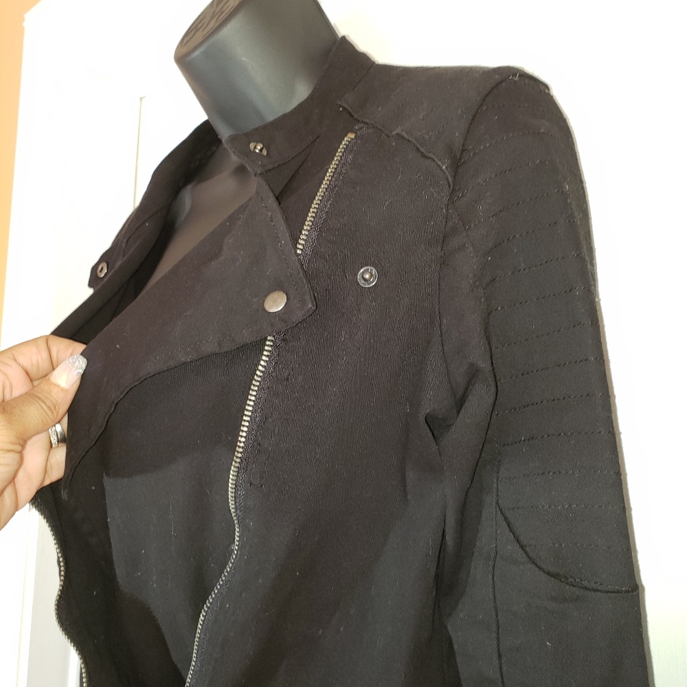 Black Rocker Style Jacket Rue21  Size Medium - Picture 4 of 8